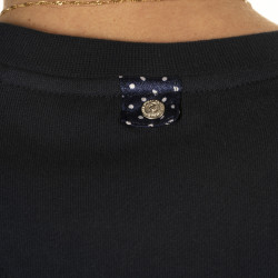 Sweat feminino Angela Flags & Cup Azul-marinho