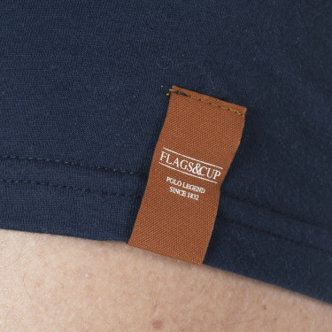 Camiseta masculina Pedro Flags & Cup Azul-marinho