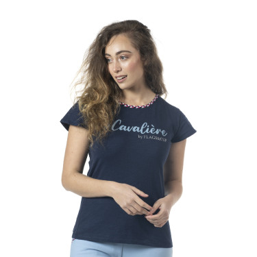 T-shirt feminino Goya Flags & Cup Azul-marinho