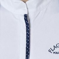 Pólo Clorinda feminino de mangas curtas Flags & Cup Branco