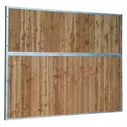 Separador de box fixo em madeira maciça 0,5 m La Gée