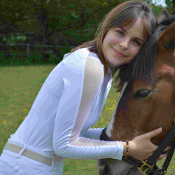 Polo Equithème Pekin de mangas compridas