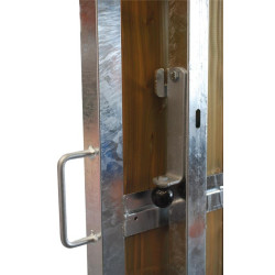 Séparation de box coulissante barraudée/bois 4 m La Gée Séparation de box coulissante barraudée/bois 4 m La Gée