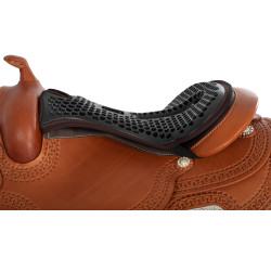 Capa de sela Acavallo Ortho-Coccyx Western Gel Hexagonal Dri-Lex 20mm Castanho
