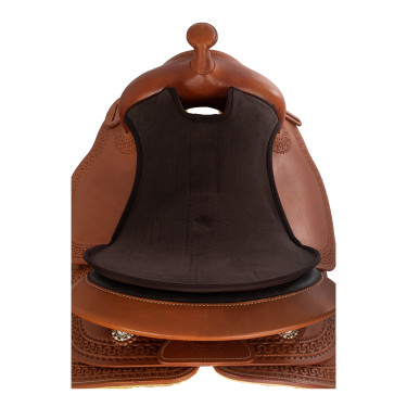 Capa de selim Acavallo Classic Western Gel Dri-Lex 10mm Castanho