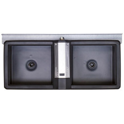 Bebedouro Polybac 72M duplo com borda interna e suporte de fixação La Gée