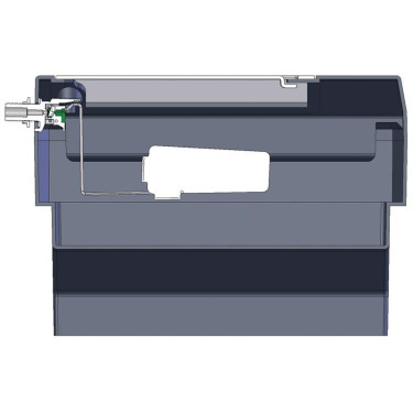 Bebedouro Polybac 72M duplo com borda interna e suporte de fixação La Gée