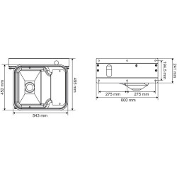 Bebedouro Polybac 30 M simples com borda com cordão e suporte de fixação La Gée