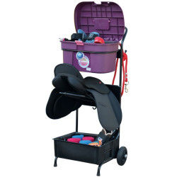 Carrinho porta-sela com baú de escovagem Box Colors La Gée Violeta / rosa
