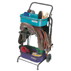 Carrinho porta-sela com caixas de limpeza La Gée Carrinho porta-sela com caixas de limpeza La Gée