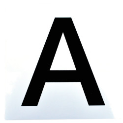 Conjunto de autocolantes com 12 letras para placas ou painéis de dressage La Gée Conjunto de autocolantes com 12 letras para placas ou painéis de dressage La Gée