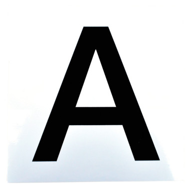 Conjunto de autocolantes com 12 letras para placas ou painéis de dressage La Gée Conjunto de autocolantes com 12 letras para placas ou painéis de dressage La Gée