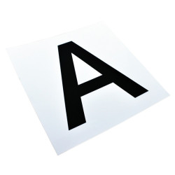 Conjunto de autocolantes com 12 letras para placas ou painéis de dressage La Gée Conjunto de autocolantes com 12 letras para placas ou painéis de dressage La Gée