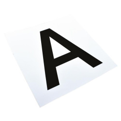 Conjunto de autocolantes com 12 letras para placas ou painéis de dressage La Gée Conjunto de autocolantes com 12 letras para placas ou painéis de dressage La Gée
