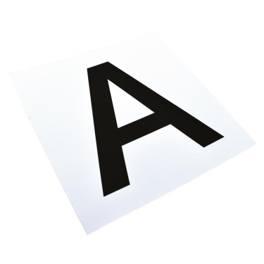 Conjunto de autocolantes com 12 letras para placas ou painéis de dressage La Gée Conjunto de autocolantes com 12 letras para placas ou painéis de dressage La Gée