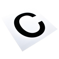Conjunto de autocolantes com 12 letras para placas ou painéis de dressage La Gée Conjunto de autocolantes com 12 letras para placas ou painéis de dressage La Gée