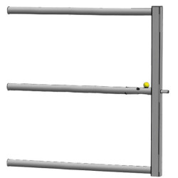 Painel frontal removível com trava automática para barreira de estabulação La Gée Painel frontal removível com trava automática para barreira de estabulação La Gée