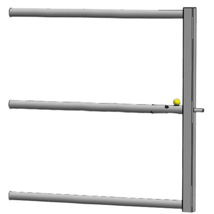 Painel frontal removível com trava automática para barreira de estabulação La Gée Painel frontal removível com trava automática para barreira de estabulação La Gée