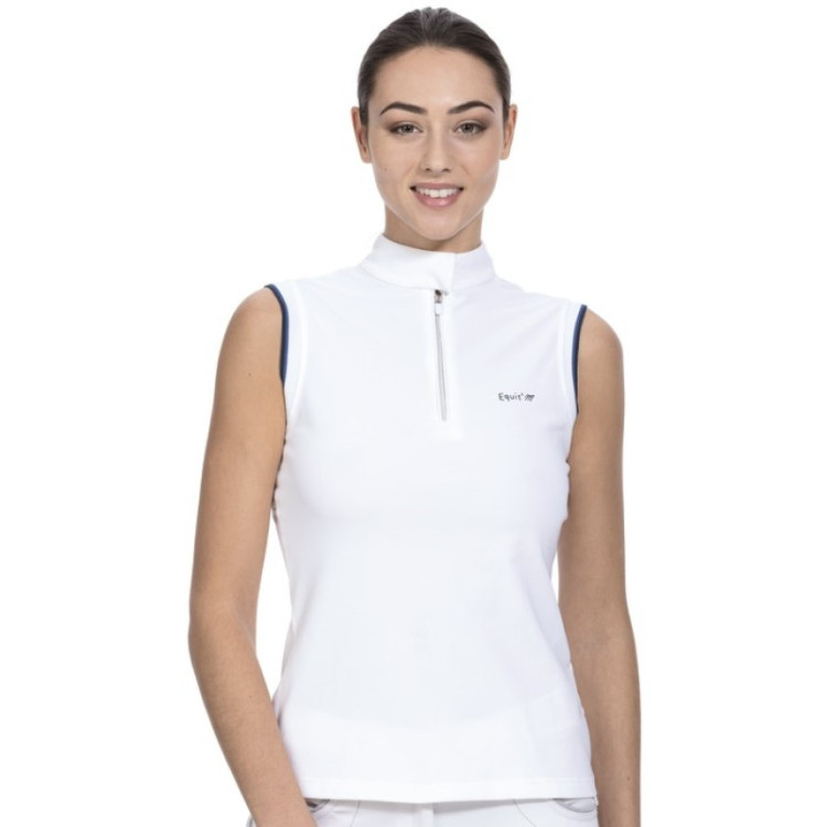 Polo de competição Equit'M sem mangas feminino Polo de competição Equit'M sem mangas feminino