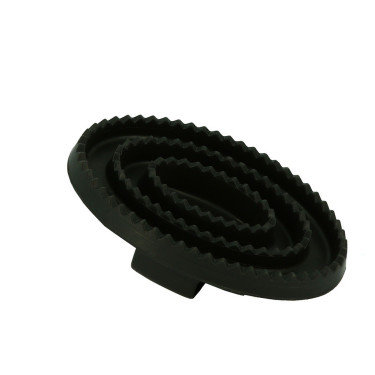 Curry oval de borracha oco Preto Curry oval de borracha oco Preto
