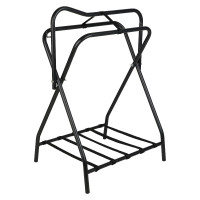 Suporte de sela retrátil de pé Horze Preto Suporte de sela retrátil de pé Horze Preto