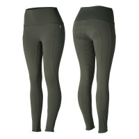 Legging de cintura alta com silicone integral Gillian Horze feminino Verde cáqui escaravelho
