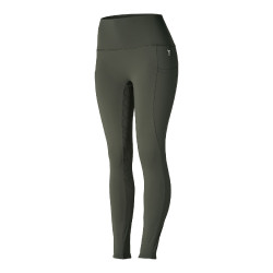 Legging de cintura alta com silicone integral Gillian Horze feminino Verde cáqui escaravelho Legging de cintura alta com silicone integral Gillian Horze feminino Verde cáqui escaravelho