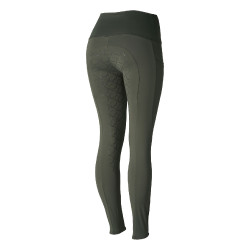 Legging de cintura alta com silicone integral Gillian Horze feminino Verde cáqui escaravelho Legging de cintura alta com silicone integral Gillian Horze feminino Verde cáqui escaravelho