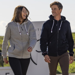 Casaco com zíper Equithème Nicolas Azul-marinho Casaco com zíper Equithème Nicolas Azul-marinho