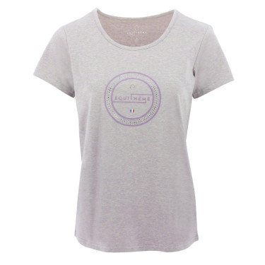 Camiseta Equithème Anna de mangas curtas Rosa mesclado