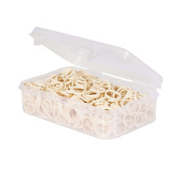 Caixa com 500 elásticos para crina Branco