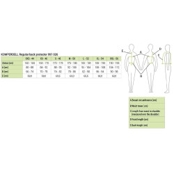 Dorsal Komperdell FlexFit regular Preto modelo antigo Dorsal Komperdell FlexFit regular Preto modelo antigo
