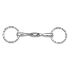 Freio de bridão Metalab duplo quebrado 16 mm Freio de bridão Metalab duplo quebrado 16 mm