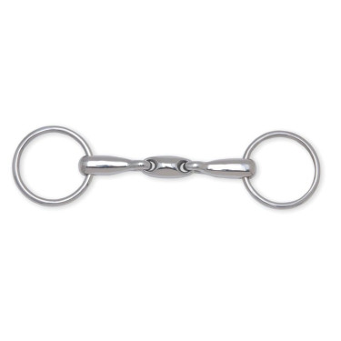 Freio de bridão Metalab duplo quebrado 16 mm Freio de bridão Metalab duplo quebrado 16 mm