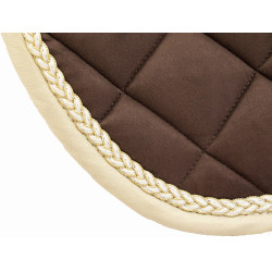 Tapete de salto Fontainebleau camurça T de T Chocolate / bege Castanho