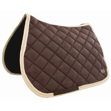 Tapete de salto Fontainebleau camurça T de T Chocolate / bege Castanho