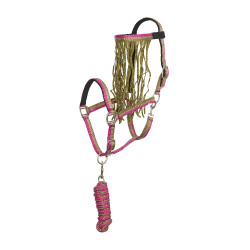 Cabeçada e corda anti-moscas de nylon Imperial Riding Multi Verde Floresta Multicolor Cabeçada e corda anti-moscas de nylon Imperial Riding Multi Verde Floresta Multicolor
