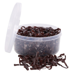 Elásticos de crina de silicone em caixa Imperial Riding Castanho Elásticos de crina de silicone em caixa Imperial Riding Castanho