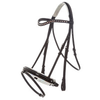 Bridon Imperial Riding Di Layla com focinheira combinada Holograma preto / preto