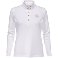 Camisa de competição Starlight de mangas compridas Imperial Riding Branco Camisa de competição Starlight de mangas compridas Imperial Riding Branco