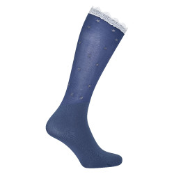 Meias Imperial Riding Star Lace Azul-marinho
