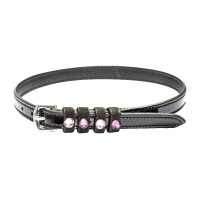 Tiras de esporas em couro Imperial Riding Pardouz Preto envernizado / ametista