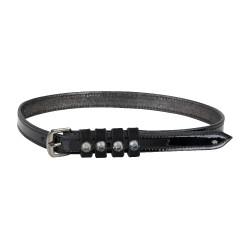 Tiras de esporas em couro Imperial Riding Pardouz Preto cintilante / preto