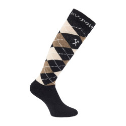Meias Argyle HV Polo Preto / taupe / creme