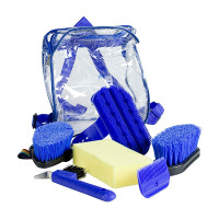Conjunto de escovagem Horze (6 peças) Azul Conjunto de escovagem Horze (6 peças) Azul