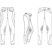 Pantalon d'equitation HV Polo Fabre KneeGrip Blanc Pantalon d'equitation HV Polo Fabre KneeGrip Blanc