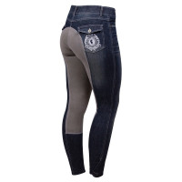 Calça de equitação HV Polo Lubaro Full Azul jeans