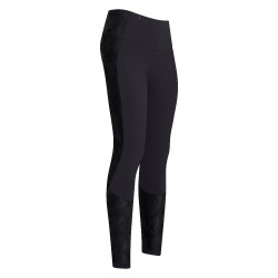 Legging de equitação Euro-Star Breez FullGrip Preto / camuflagem