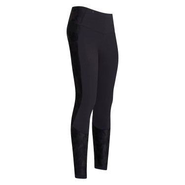 Legging de equitação Euro-Star Breez FullGrip Preto / camuflagem