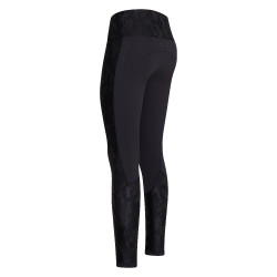 Legging de equitação Euro-Star Breez FullGrip Preto / camuflagem